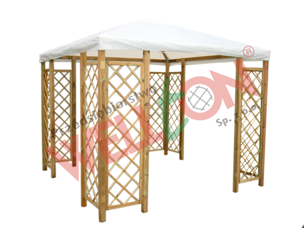 Altana z plandeką i kratkami