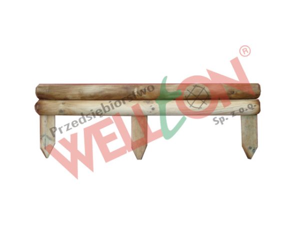 Płotek wbijany z półwałka poziomy 100x16cm