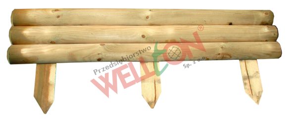 Płotek wbijany z półwałka poziomy 100x21cm