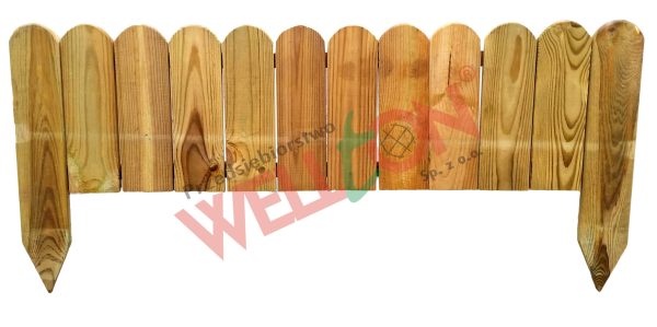 Płotek wbijany deskowy gładki 110x20cm