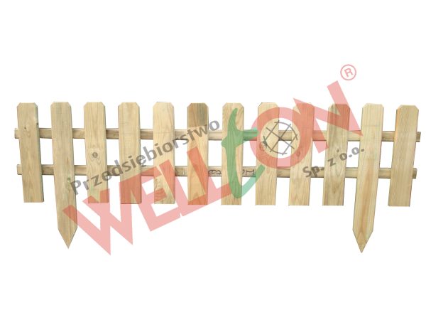 Płotek wbijany deskowy zacinany 120x30cm