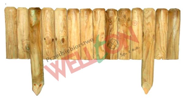 Płotek wbijany z półwałka pionowy 98x20cm