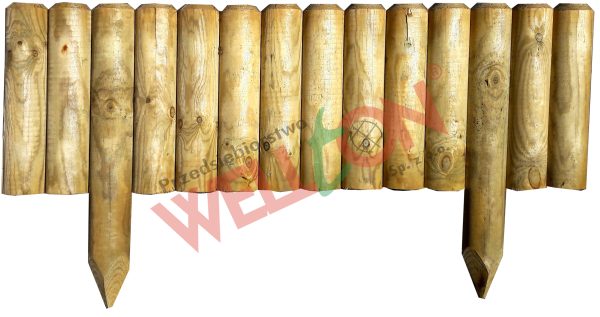 Płotek wbijany z półwałka pionowy 98x30cm