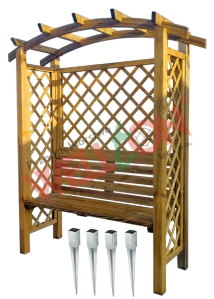 Pergola BABCIA z ławką kotwy - zestaw