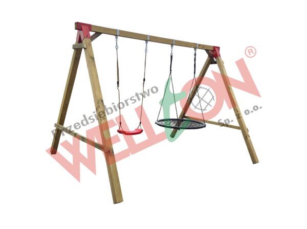 Huśtawka ogrodowa dla dzieci bocianie gniazdo kantówka 9x9xcm