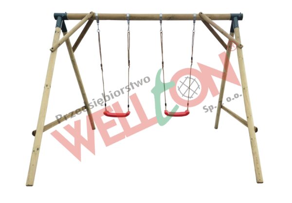 Huśtawka ogrodowa dla dzieci siedziska palisada 10x8x8cm