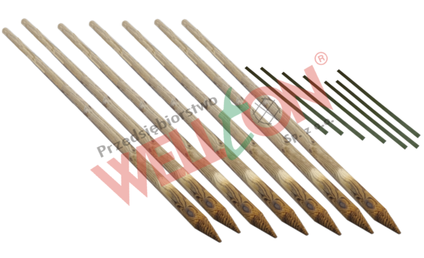 Palik do drzewek 5x250cm z taśmą 7 szt. ZESTAW